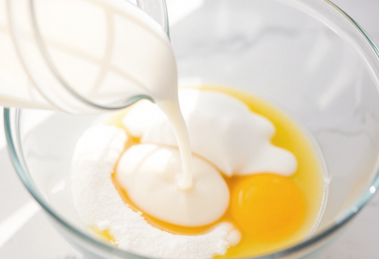 2. krok – pridanie mlieka