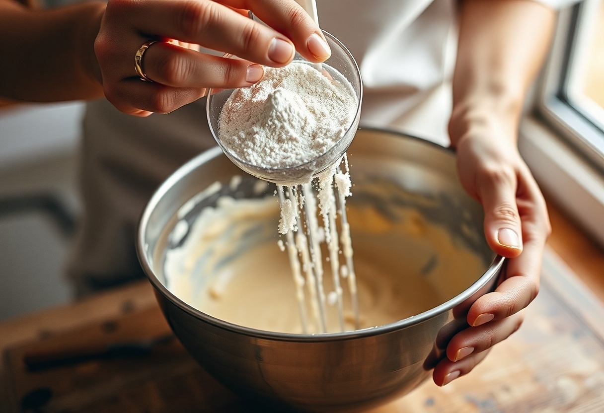 3. krok – primiešanie múky